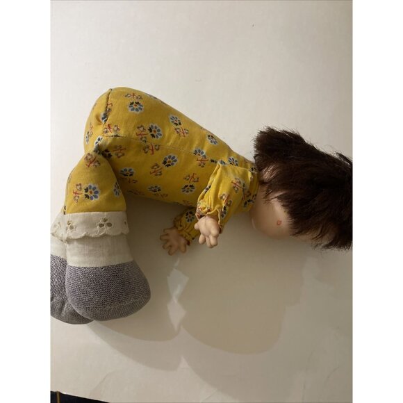 Vtg Play Pal Plastics 14in Toddler Doll Rooted Hair Plush rare Find Playpal - Picture 9 of 9